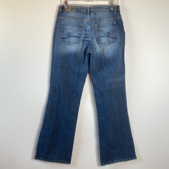 Green Source Womens Jeans Sz 6 Organic Cotton Stretch Distressed Denim Flare - Picture 3 of 11